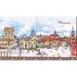 Serwetka  -3119-  Warszawa  , 4 wzory