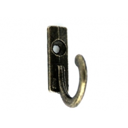Haczyk metalowy , zawieszka 2,5 cm x 0,5 cm (kolor mosiądz) C247