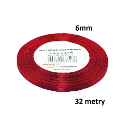 32m/ WSTAŻKA SATYNOWA 6mm/32M KOLOR BORDOWY/2/BREWIS / BRE WS6-33