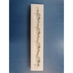 PENTART FOREMKA SILIKONOWA BORDIURA ROŚLINNA RÓŻYCZKI 17x3,5cm / 3960