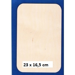 SKLEJKA #3mm Podkładka 23x16,5cm , deseczka 23x16,5cm zaokrąglone boki / 4455 / baza