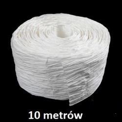 Wstążka Papierowa 10m /szer:7-8cm  BIAŁA      bibuła gufrowana