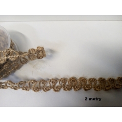 Tasiemka konopna dł rolki 2m / wstążka jutowa / szer: 1,2cm / nr. II