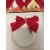 Zestaw Świąteczny BOMBKA 6cm / 12szt / papier ryżowy 12 obrazków fi 6cm / farba biała, sznurek metalizowany 2,4m / brokat srebrny  / 4590