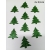 CHOINKI samoprzylepne BROKATOWE 4x3,5cm / kmpl 10szt / choinka 4x3,5 brokat ZIELONA / 6622 / gr;2mm / NAKLEJKI PIANKOWE