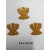 Aniołki samoprzylepne BROKATOWE 3,5x3,5cm / kmpl 3szt / aniołek 3,5x3,5cm brokat ZŁOTY / 5151 / gr;2mm / NAKLEJKI PIANKOWE