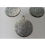 Bombki samoprzylepne BROKATOWE fi 4cm / kmpl 3szt / bombka 4cm brokat SREBRNY / 0135 / gr;2mm / NAKLEJKI PIANKOWE