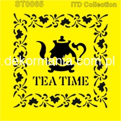 Szablon ST0065B - tea time, dekory, szlaczki, ornamenty