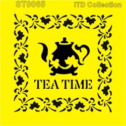 Szablon ST0065B - tea time, dekory, szlaczki, ornamenty