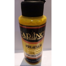 CADENCE Premium 0755 Farba akrylowa półmatowa 120ml ŻÓŁTA CYTRYNA  / LIMON SARI