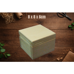 Pudełko drewniane 8x8x6cm