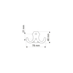 Wieszak 78x46mm metalowy CHROM  /  WP 8904 chrom