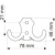 Wieszak 78x46mm metalowy CHROM  /  WP 8904 chrom