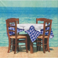 Serwetka -207-  plaża ,stolik