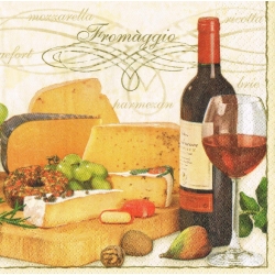Serwetka -410-  wino, sery