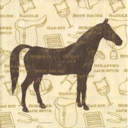 Serwetka -862- koń, akcesoria