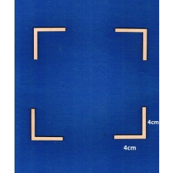 SKLEJKA #3mm Narożnik 4x4cm / komplet 4 narożników ze sklejki / 0240