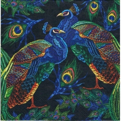 Serwetka  -3228-   kolorowe pawie