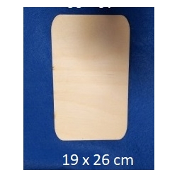SKLEJKA #3mm Podkładka 26x19cm , deseczka 26x19cm zaokrąglone boki / 0505