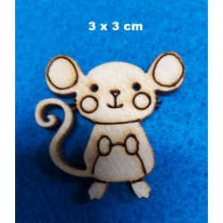 SKLEJKA #3mm  Myszka 3x3cm    (seria: zwierzątka leśne )