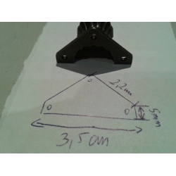 Nóżka dekoracyjna metalowa  do szkatułek С015    dł:3,5cm  ,  wys: 2,3cm