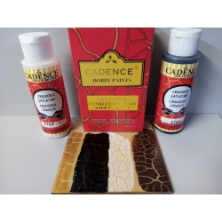 CADENCE Środek do spękań DWUSKŁADNIKOWY Crocodile 70+70ml - BIAŁY, spękania  dwuskładnikowe