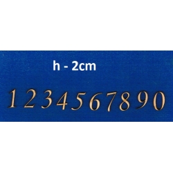 Cyfra, cyferka  h- 2cm /  CENA ZA 1 szt