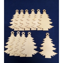 SKLEJKA #3mm Choinka 15cm KOMPLET 10szt + 1szt gratis
