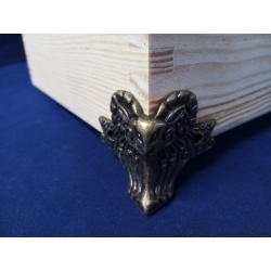 Nóżka metalowa 3,6x3,6 cm wysokość 3,5cm / Cena 1szt /
