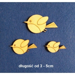 SKLEJKA #3mm Ptaszek 3-5cm komplet ( seria : zwierzątka leśne) 02028 / ptaszki