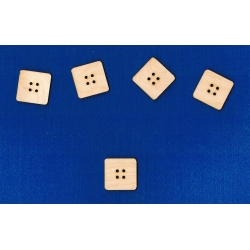 Guzik kwadrat  3 x 3cm - CENA 1szt ( nr. 11 szerszy rozstaw otworów )