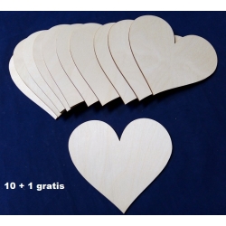 SKLEJKA #3mm  Serce 16x14cm / KOMPLET 10szt + 1gratis (razem 11szt) serduszko