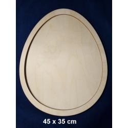 SKLEJKA #3mm  Jajko 45x35cm 3D , jajko z ramką , obwódką  / szerokość - ramka 2cm / 2352