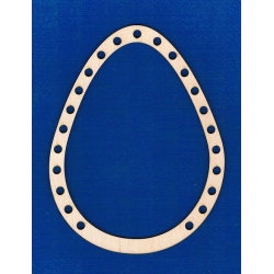 SKLEJKA #3mm  Jajko 17,5x13,5cm , obręcz , ramka  z 25 otworami
