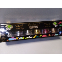 Farba metaliczna 6x30ml  DORA  zestaw farb metalicznych CADENCE , ikona Z DROBINKAMI BROKATU