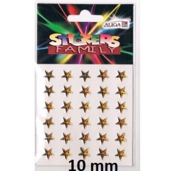 ALIGA Naklejki GWIAZDKI ZŁOTE 10mm  /   30szt   blister  /  NKX-5023