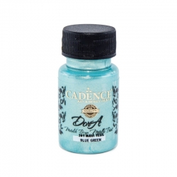 Farba Dora Metalik 50ml farba metaliczna NIEBIESKA ZIELEŃ  201 Z DROBINKAMI BROKATU