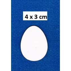 Jajko  4x3cm / SCRAPBOOKING , tekturka / BEERMATA #1,5mm,  birmata