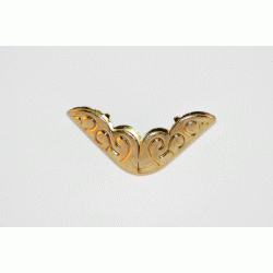 Narożnik 1,5x1,5cm metalowy ZŁOTY  15x15mm / grubość 2,2mm  , introligatorskie  C129 / mini