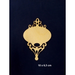 SKLEJKA #3mm Bombka 10x6,5cm  , zawieszka retro, ażurowa vitage