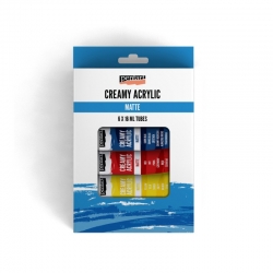 PENTART FARBA AKRYLOWA CREAM ZESTAW 6x16ml, komplet farb kremowych / 45110