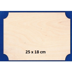 SKLEJKA 3mm  Tabliczka 22,5x13cm , ścięte rogi / szyld / 0575