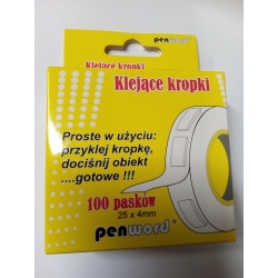 Klejące paski  100szt  25x4mm /  Penword /  prezenty,zdjecia,dekoracje / 7460 / kropki-paski