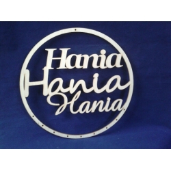HANIA    łapacz snów 30cm , obręcz , koło ,       imię cz; segoe,georgia,amaze , sklejka,makrama