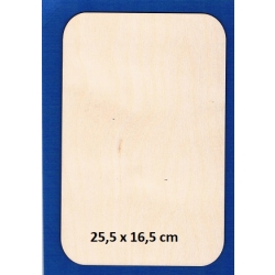 SKLEJKA #3mm Podkładka 25,5x16,5cm , deseczka 25,5x16,5cm zaokrąglone boki / 4949