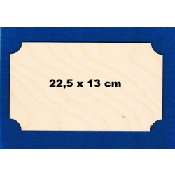 Tabliczka 22,5x13cm , ścięte rogi / SKLEJKA 3mm / szyld