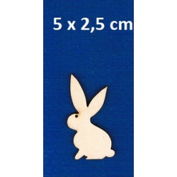 Królik , zajączek   5x2,5cm / Wielkanoc / sklejka #3mm / IV , zając