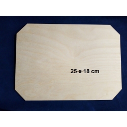 SKLEJKA #3mm Tabliczka 25x18cm , deseczka 25x18, podkładka 25x18 / ŚCIĘTE ROGI / 5151