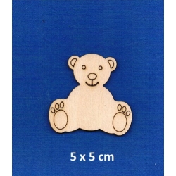 SKLEJKA #3mm Miś 5x5cm, misio ze sklejki grawer / 0145