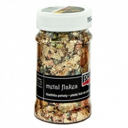 PENTART FOLIA PŁATKI 100ml    ZŁOTO/MIEDŻ/ZIELEŃ  , M10  folia do złoceń w płatkach, ikona,rama, szlagmetal